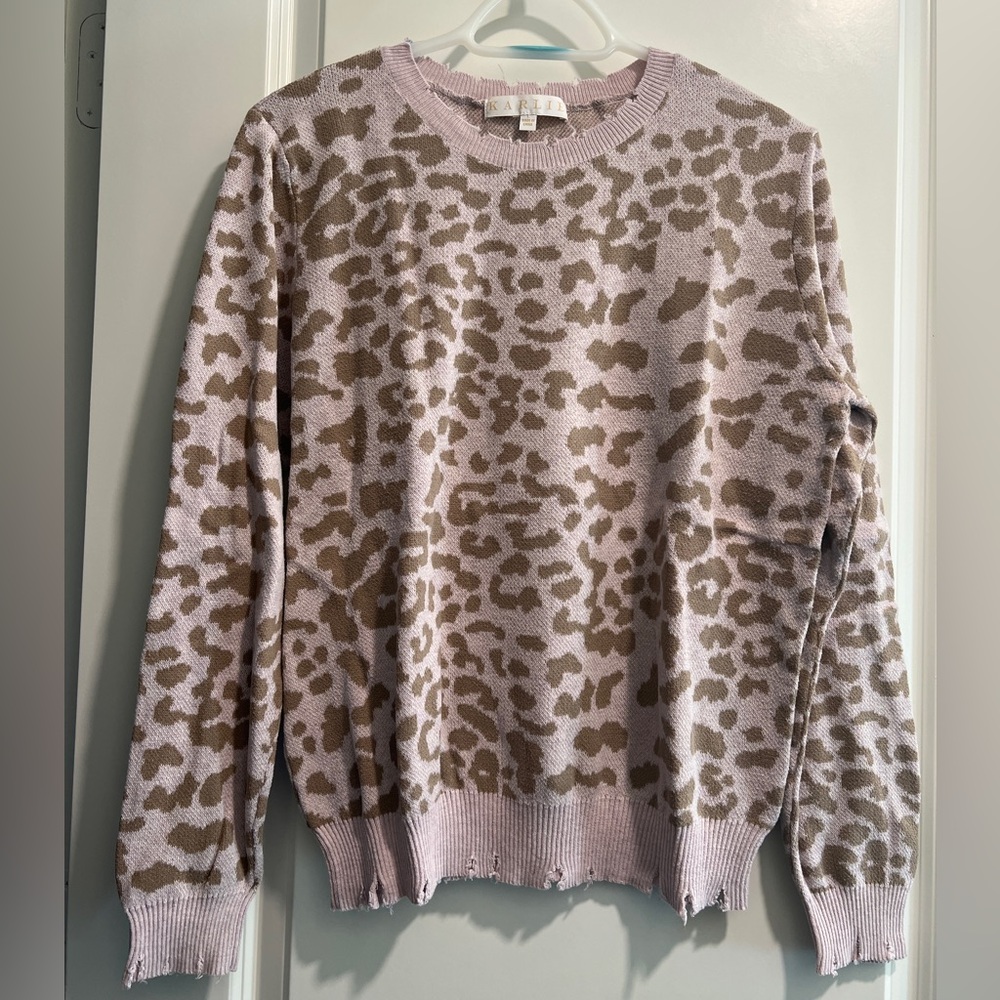 Karlie Light Purple/Brown Leopard Print - Size L